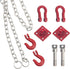 1/10 SCX10 TRX4 90046 CC01 D90 TF2 1/10 RC Metal Tow Hook with Trailer Tow Chain Buckle Shackles RC Decorations
