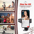 Zeadio Tripod Smartphone Mount, Cell Phone Holder Adapter Clamp with Cold-Shoe Mount, Fits All iPhone and Android