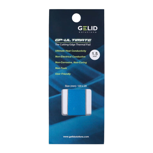 Gelid Solutions GP-Ultimate 15W Thermal Pad 120x20x1.5mm - Excellent Heat Conduction, Ideal Gap Filler, Easy