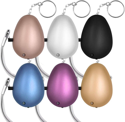 Safe Sound Personal Alarm, 6 Pack 140DB Keychain with LED Lights, Emergency Safety Alarm for Women, Men, Children