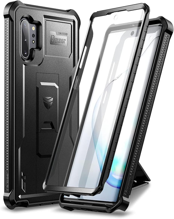Dexnor Samsung Galaxy Note 10+ Plus Case, Heavy Duty Protection with Built-in Screen Protector and Kickstand