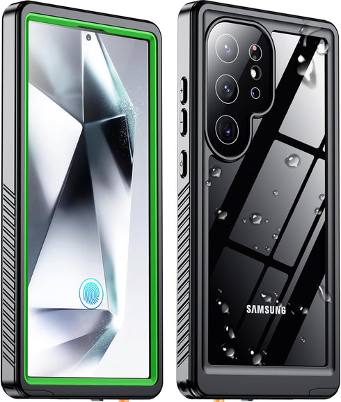Designed for Galaxy S24 Ultra Case, Waterproof Built-in Screen Protector, Heavy Duty Shockproof Rugged Case