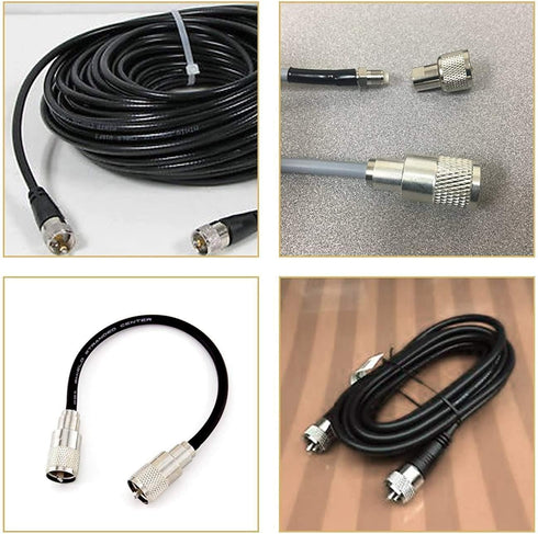 10 Pack UHF PL259 Solder Connector Plug with Reducer for RG8x, RG8, RG59, LMR-400, RG-213 Coaxial Cable