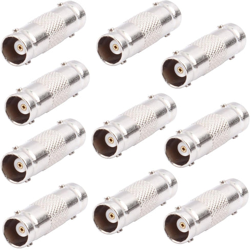 BNC Female to Female Connector, 10-Pack BNC Coupler for CCTV Security Camera Adapter Extender