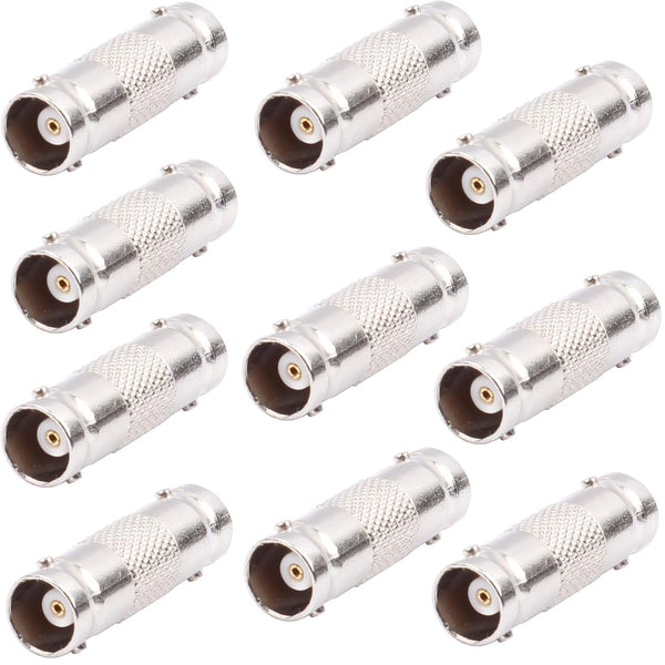 BNC Female to Female Connector, 10-Pack BNC Coupler for CCTV Security Camera Adapter Extender