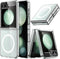 JETech Clear Magnetic Case for Samsung Galaxy Z Flip 5, Anti-Scratch Hard PC, Compatible with MagSafe Accessories.