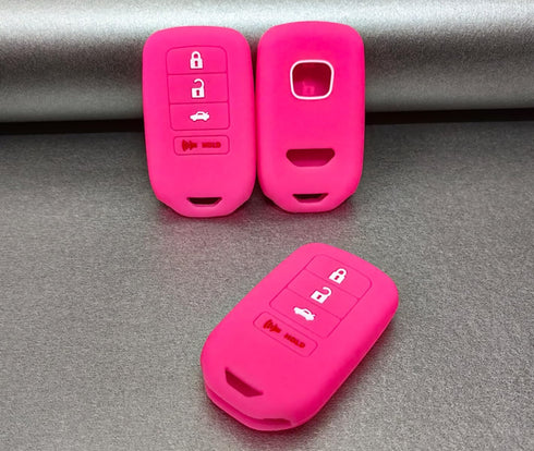 Silicone Rubber Key Fob Cover for 2013-2021 Honda Accord CR-V Civic Fit HR-V, Not Fit Straight Key