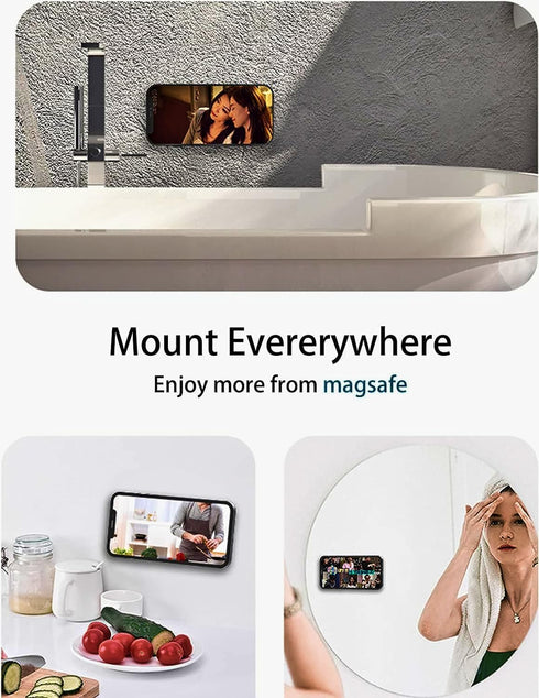 SALEX Compatible with Magsafe Car Mount for Dashboard, Wall, Fridge, 2 Pack Stick On Magnetic Phone Mount for iPhone