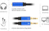 Headphone Splitter 5FT, 3.5mm Female to Dual 3.5mm Male Y Splitter Cable for Smartphone Headset to PC Adapter