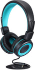 M3 Kids Headphones with Microphone, Lightweight Foldable Adjustable Stereo On-Ear Headphones with Tangle-Free Cord