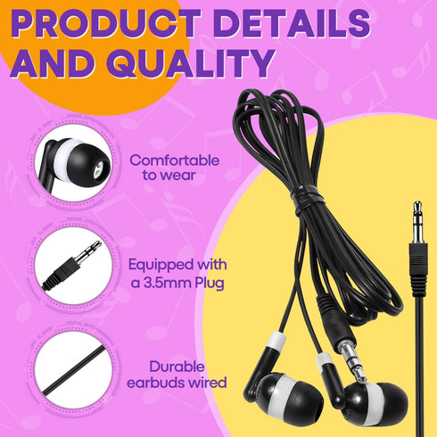 10 Pack Adult(HTC101 Kids Earbuds Bulk for School Classroom Children Student Boys Girls Toddler Teen and Mixed Colors)