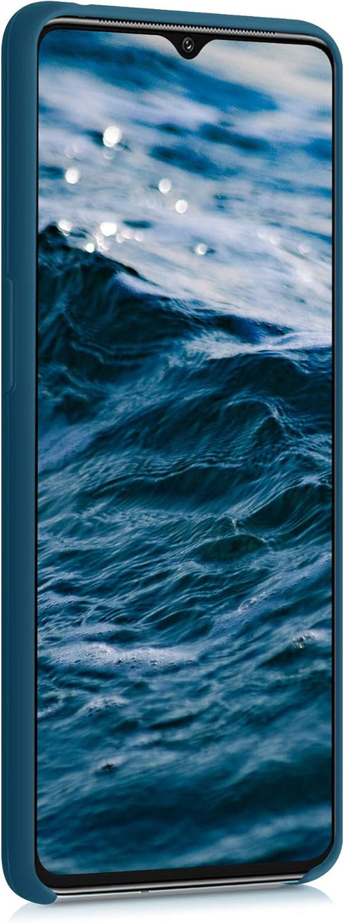 kwmobile Case Compatible with OnePlus 7T - TPU Silicone Phone Cover with Soft Finish, Teal Matte