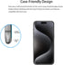 Easy Alignment Frame for iPhone 15 Pro Max Tempered Glass Screen Protector Film, 3-Pack