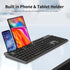 MARVO Wireless Keyboard and Mouse Combo, 2.4G Ergonomic Computer Keyboard with Phone Tablet Holder, Silent Mouse (Grey)