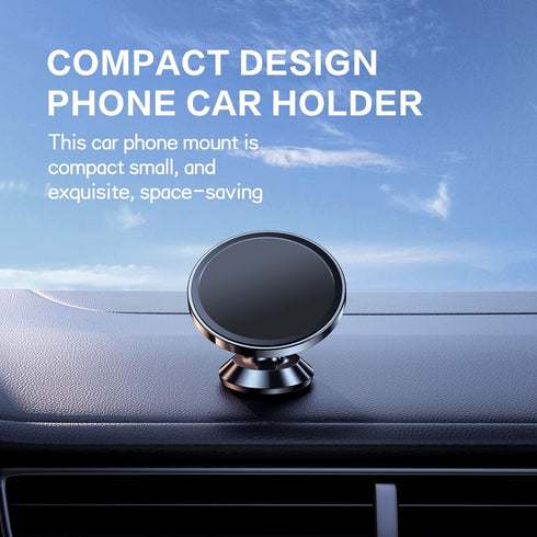 2 Pack Magnetic Phone Car Mount, Strong Magnet Cell Phone Holder with 4 Metal Plates, 360° Rotation & Adjustable View,
