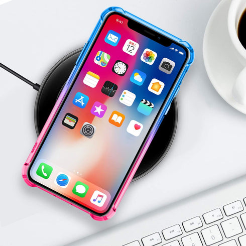 Salawat Clear iPhone 11 Case - Cute Gradient Anti Scratch Slim Cover with Reinforced TPU Bumper for iPhone 11