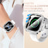 Goton Bling Screen Protector for Apple Watch Case 45mm Series 9 8 7, Double Glitter Diamond Rhinestone Cover