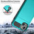 Vofolen Case for iPhone 15 with Card Holder, Dual Layer Shockproof Wallet Phone Case with Hidden Card Slot, Slim Hard