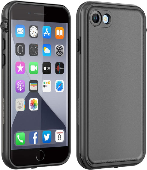 iPhone 8 7 Waterproof Case Cover with Built-in Screen Protector, Fully Sealed Shockproof Snowproof Underwater Case for