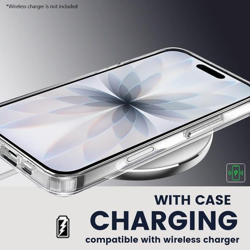 KEXAAR 17 2025 6.3", 17 Compatible with iPhone Case, Clear Floral Flower Green Leaves Tree Shockproof Protective Bumper