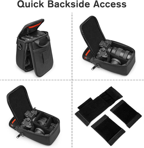 S-ZONE Waterproof Camera Insert Bag, Lens Cube Case Compatible with Nikon Canon
