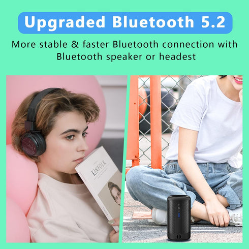 AiMoonsa 64GB MP3 5.2, Player with Bluetooth Music Player with Built-in HD Speaker, FM Radio, Voice Recorder, HiFi