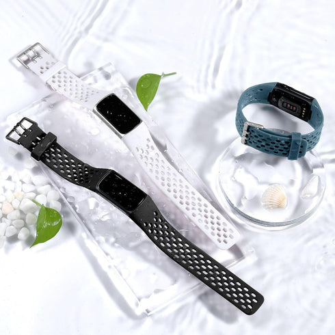 Maledan Compatible with Fitbit Charge 5/6 Bands - Breathable Sport Band Soft Waterproof Replacement Wristbands