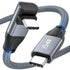 USB C to USB C Cable 100W Fast Charging, Right Angle USB Type C Cable 20Gbps Data Transfer 4K@60Hz Video Cable 90