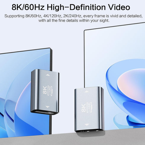 BMKZAYR 8K 4 Pack, 8K@60Hz 2.1 8K@60Hz 4K@120Hz 120UHD, 3D, HDMI to HDMI Coupler Female to Female Extension Adapter