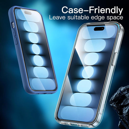JETech Screen Protector for iPhone 15 Plus 6.7-Inch, Bubble Free, Tempered Glass Film, Case-Friendly, Easy