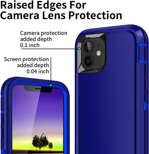 iPhone 11 Case, Shockproof Dropproof Dustproof, 3-Layer Full Body Protection Heavy Duty Hard Cover for 6.1 inch iPhone