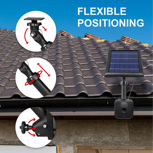 Wasserstein 2-in-1 Universal Gutter Mount for Camera & Solar Panel, Compatible with Wyze, Blink, Ring, Arlo