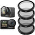 TELESIN Lens Filter Set for DJI Action 5 Pro, Action 4, Action 3 Camera Accessories, 4-Pack Polarizing ND Filters