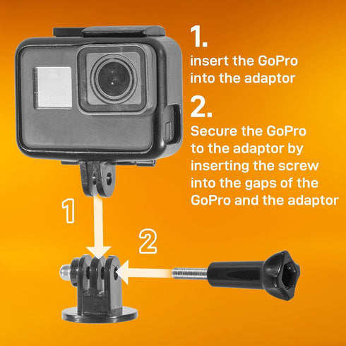 iBOLT 88mm 1/4 20 Diameter Magnetic Mount Base w/ Camera Screw and Action Camera Adapter