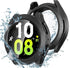 Miimall Waterproof Case for Samsung Galaxy Watch 6 40mm, Hard PC Bumper with Tempered Glass Screen Protector, Frosted