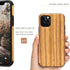 Tasikar Compatible with iPhone 11 Pro Case, Easy Grip Wood Grain Design (Teak)