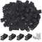 Glarks 60Pcs 1/4 Inch Black Nylon Screw Mounting R-Type Cable Clip Kit with Screws for Wire and Cable