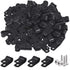 Glarks 60Pcs 1/4 Inch Black Nylon Screw Mounting R-Type Cable Clip Kit with Screws for Wire and Cable