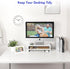 Desk,2 16.5 7.8 5.2 inch BEYGORM White Monitor Stand Riser for Tiers Wood Desk Shelf Computer Screen Stand with Storage