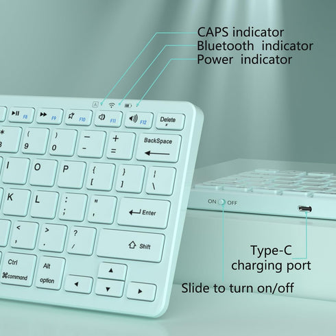 Bluetooth Keyboard for iPad, Compatible with iPad 10th/9th/8th, Air 5th/4th, Pro 13/12.9/11 inch, Portable, Blue