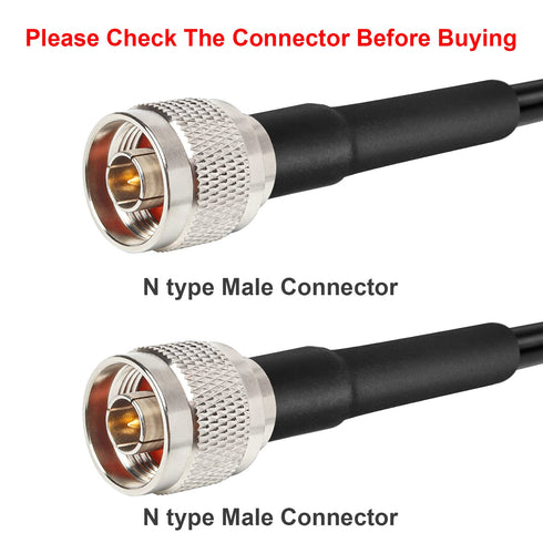XRDS-RF N Male to N Male Cable 35FT, Type N KMR240 50 Ohm Coax Extension Cable for Low Loss