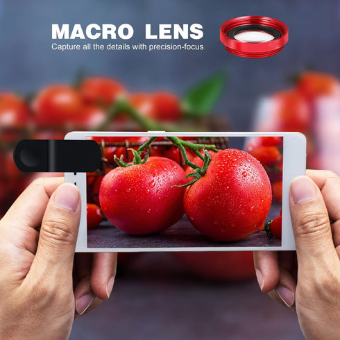 External Lens for Mobile Phone 3-in-1 Fisheye Macro Wide Angle Lens with Clip for iPhone and Smartphones