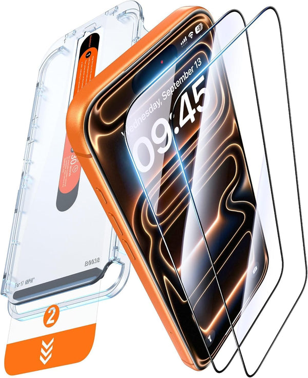 DIMONCOAT TOP 9H+ Glass for iPhone 17 Pro Max Screen Protector[Easy One-Pull