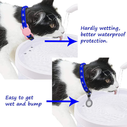 Protective Airtag Case for Dog Collar, Waterproof Holder Compatible with Apple AirTag, Lightweight Soft Anti Scratch