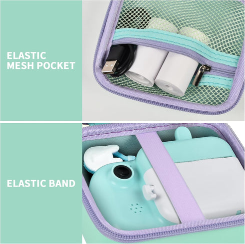 PAIYULE Kid Camera Case for Instant Camera, Storage Holder Bag for Kids Digital Video Cameras, Green