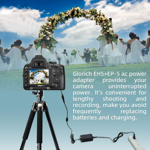 Glorich EH-5 Plus EP-5 AC Power Adapter/Charger Kit for Nikon D40 D40X D60 D3000 D5000