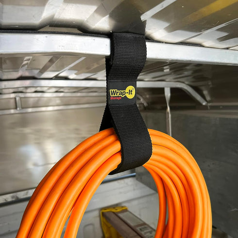 Twin-Straps by Wrap-It Storage - 16" (6-Pack) Hook and Loop Hanging Cable Wrap for Cord and Hose Storage