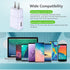 Eversame 6-Pack Adaptive Fast Charging Wall Charger, USB Block for Samsung Galaxy, iPhone, LG, HTC