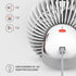 01X 17 Sharper Image REFRESH Rechargeable Personal Fan, Powerful Airflow, Quiet Operation, Hours of Run Time on Low