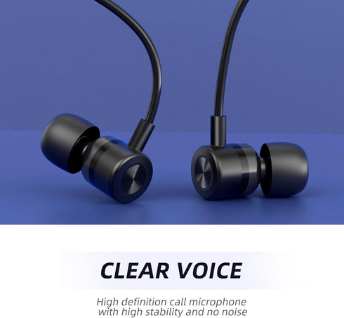 EP-06 Metallic Wired Earbuds, In-Ear Earphones with Build-in Microphone, Noise Isolating Headphone, 3.5mm Jack Long